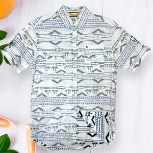 FREE PLANET SouthWestern Button Up Shirt Aztec Hippie Y2K Skate Beach Kidcore